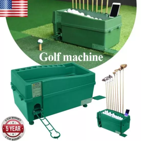 Golf Ball Dispenser Dispensor Automatic Training Machine Kit Adjustable Green 