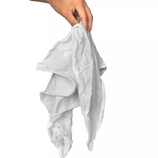 New White T-Shirt Knit Cleaning Rags 10 lbs. Bags - Multipurpose Cleaning Cloths