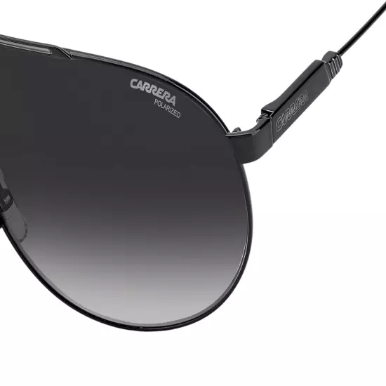 Carrera Panamerika65 Ruthenium Frame Gray Polarized Aviator Sunglasses MSRP $208