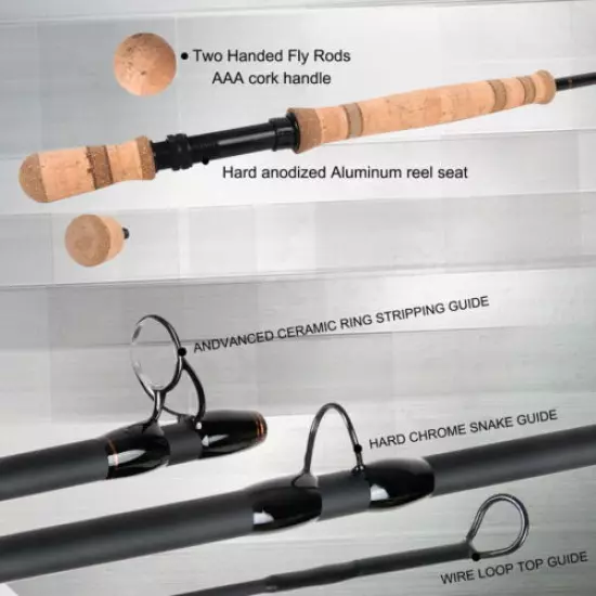 Maxcatch Two-Handed Switch & Spey Fly rods Fast Action Fly Fishing Rod with Tube