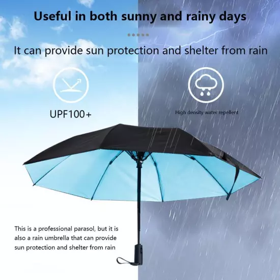 Rechargeable Folding Umbrella with Fan Summer Sunny Umbrella Nice