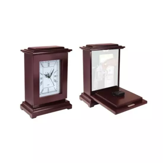 PS Products Concealment Clock Rectangle Fits Med to Large Handguns Mahogany Wood