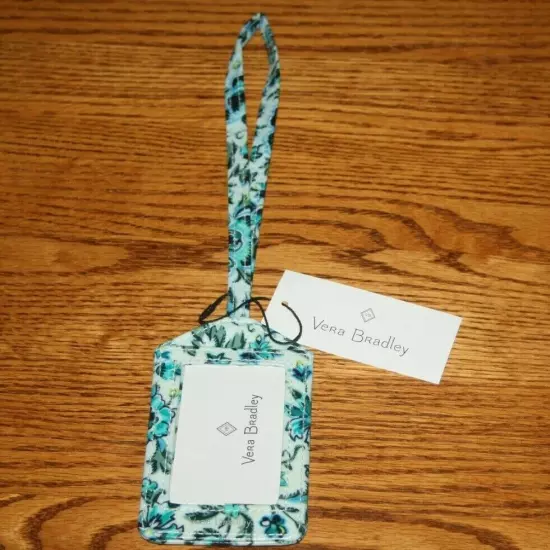 Vera Bradley LUGGAGE TAG ICONIC laminated travel suitcase ID case RETIRED NEW