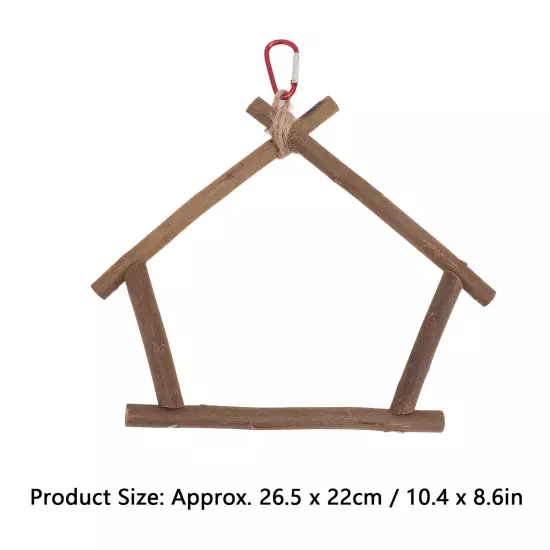 Bird Swing Perch Wooden Standing Climbing Toy Cage Perch For Budgie Cocka