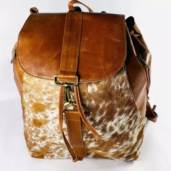 Hair on Leather Backpaks, Rugsack, Cowhide Diaper bag, Genuine Leather Backpack