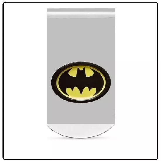 GeetarGizmos BATMAN Money Clip - domed glass logo emblem / mirror stainless