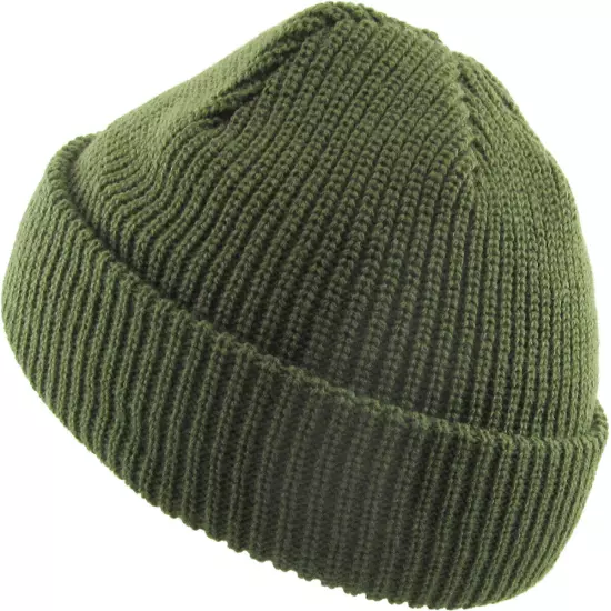 Warm Winter Knit Cuff Beanie Cap Fisherman Watch Cap Daily Ski Hat Skully