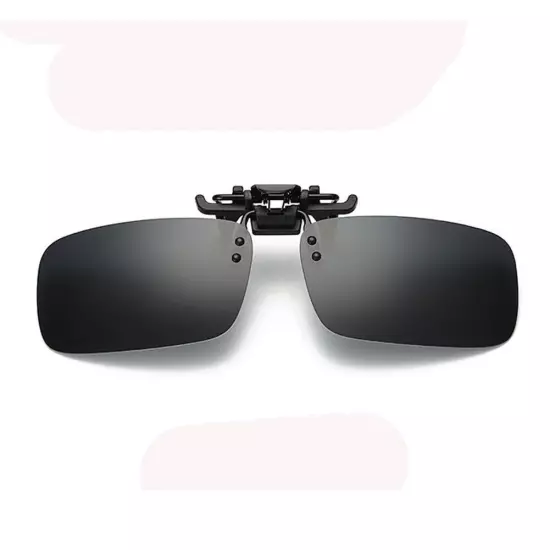 Mens Polarized Day Night Vision Flip-up Clip-on Lens Driving Glasses Sunglasses