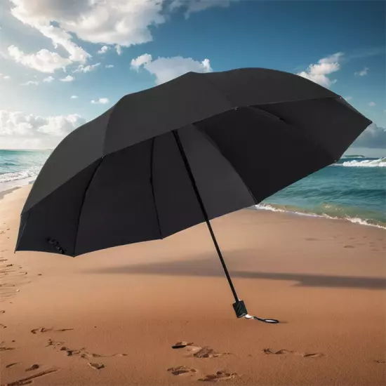 Super Large Folding Umbrella Windproof Fold Business Sun Rain Travel Whole Famil