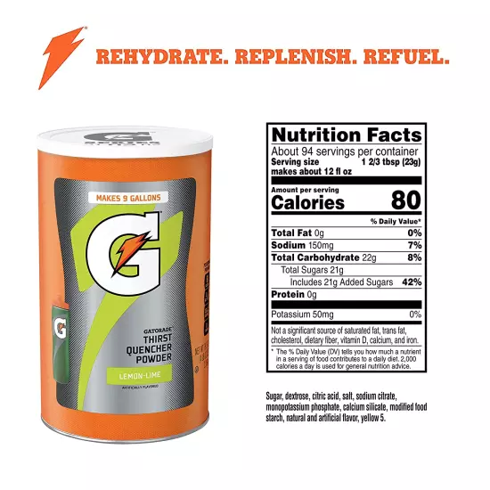 Gatorade Thirst Quencher Powder, Lemon Lime, 76.5 Ounce,Pack of 1