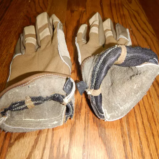 Yates Tactical Rappel FAST Rope Gloves * Coyote Brown * LARGE 8" Leather