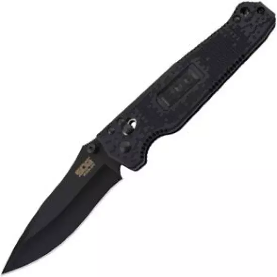 SOG VS03 Vision Arc folding knife black w/ black TiNi VG-10 blade