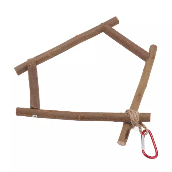 Bird Swing Perch Wooden Standing Climbing Toy Cage Perch For Budgie Cocka