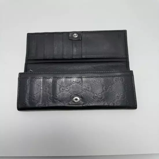 Gucci Black Leather Woman’s Long Wallet