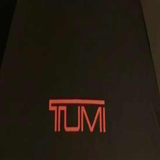 Tumi Black Stick Umbrella w/Red Logo & Protective Sleeve Cover New With Tags