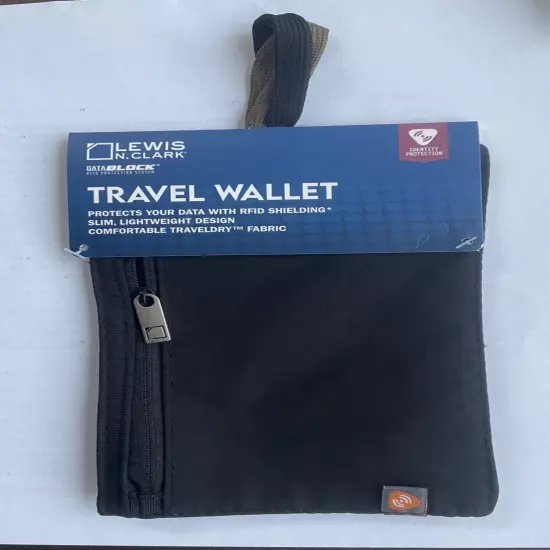 Lewis N. Clark RFID Hidden Travel Wallet, interior pockets Security & Safety BLK