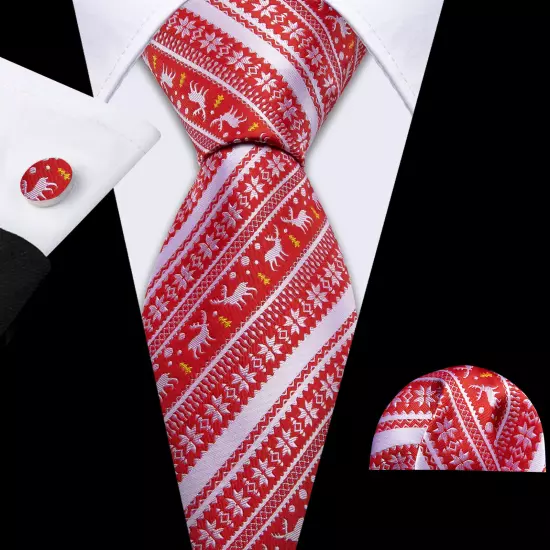 USA Mens Tie Striped Paisley Solid Paisley Necktie Hanky Cufflink Set Wedding