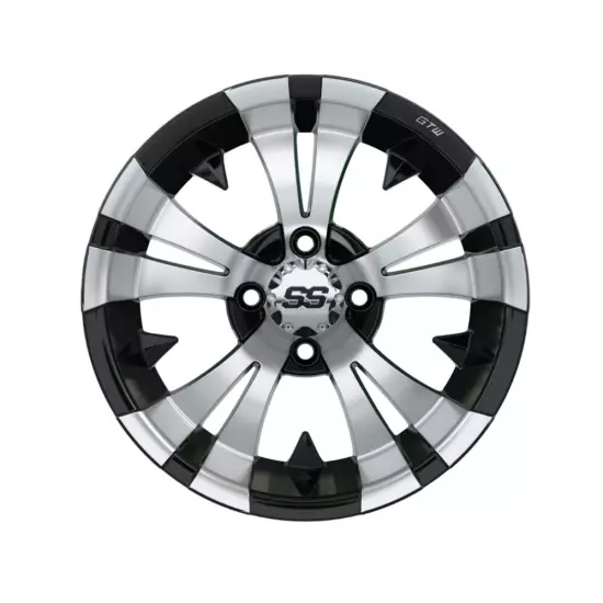 Set of 4 GTW 14" Vampire Machined/Black Wheels on 19" Mamba Street Tires