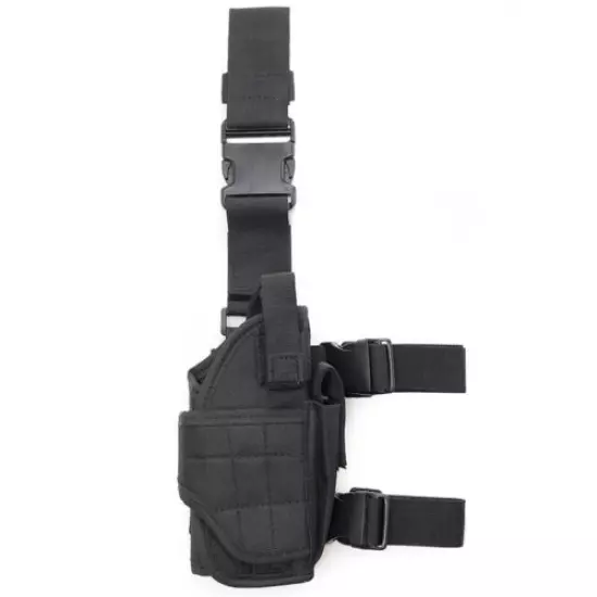 Left leg Tactical Military Airsoft Pistol Gun Drop Leg Thigh Holster Pouch Bag