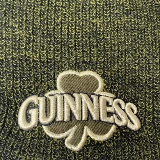 Guinness Hat Beanie Acrylic OS Green Embroidered Patch Logo Unisex