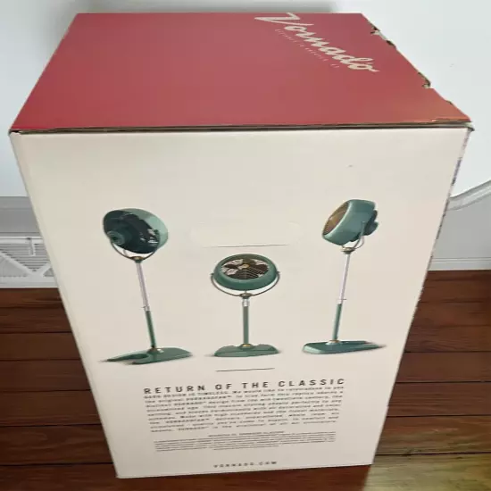 Vornado Pedestal Fan 42"-55" Adjustable Height Standalone Vintage Green 3 Speeds