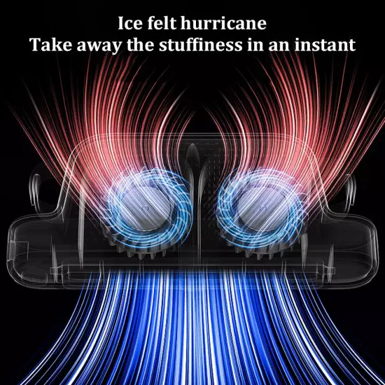 Car Back Seat Fan Rear Headrest 3-Speed USB Fan Air Cooling Fan for SUV RV Truck