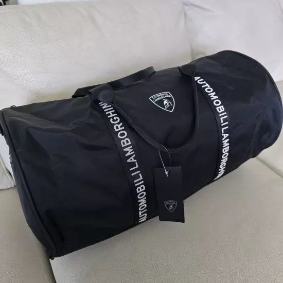 Signature Lamborghini Black 20" Travel Duffel Weekend Bag -New