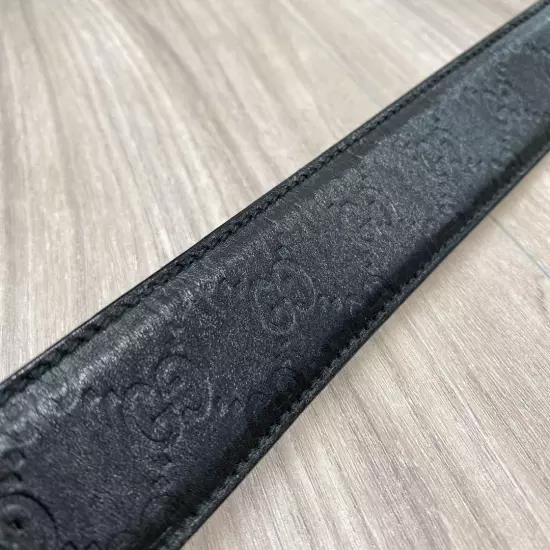 GUCCI Double G Buckle Leather Belt Men s