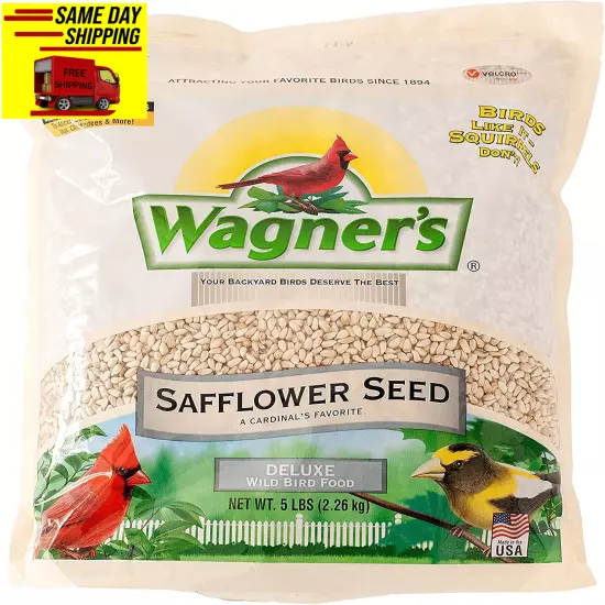 Wagner'S 57075 Safflower Seed Wild Bird Food, 5 Pound (Pack of 1)