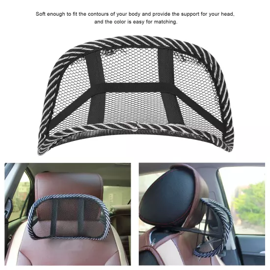 Car Headrest Neck Pillow Neoprene Mesh Ice Silk Ventilation Cushion Interior New