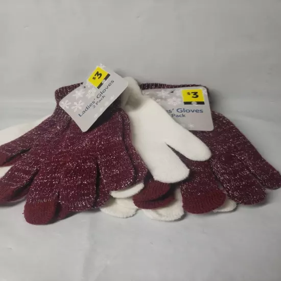 NWT Old East Main Co. Ladies two 2 Pack Knit Gloves (4 pairs)