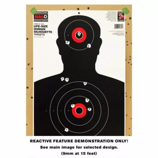 Thompson Target | HALO B27-SHIELD Training Reactive Shooting Targets - 12.5"x19"