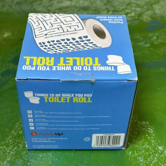 Things to do While you Poo Toilet Paper Roll Thumbs Up Novelty White Elephant