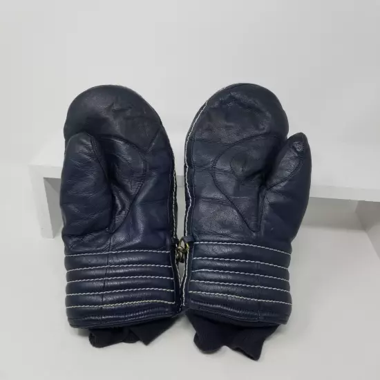 VTG Grandoe Leather Winter Ski Gloves Ladies Size M 80s 90s Look