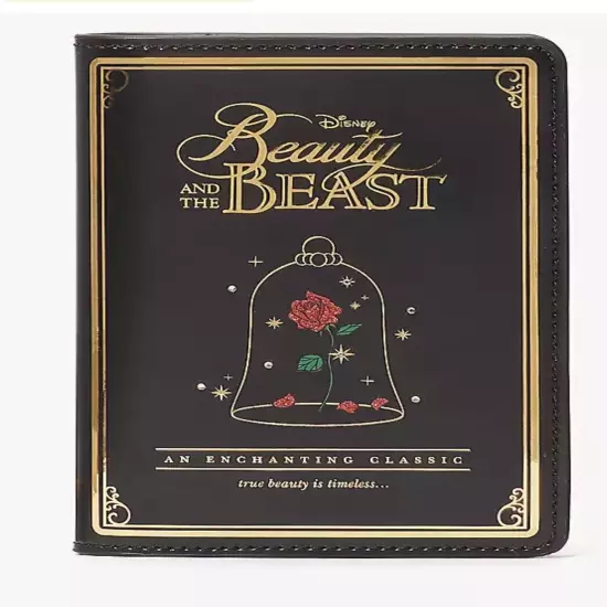 NWT Disney X Kate Spade Beauty And The Beast Passport Holder Card Case Leather