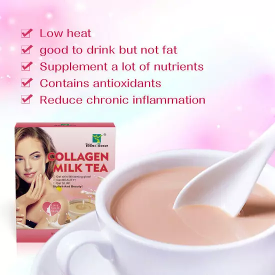 100% Natural COLLAGEN MILK TEA Shaking Milk Tea Health Tea