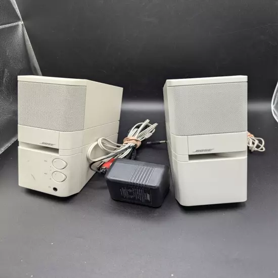 BOSE MEDIAMATE White Computer Speaker Pair Tested Working