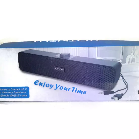 Votntut Computer Desktop Speaker EL003A USB Mode Black BRAND NEW