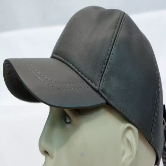 New 100% Genuine Real Lambskin Leather Baseball Cap Hat Sport Visor 31 COLORS