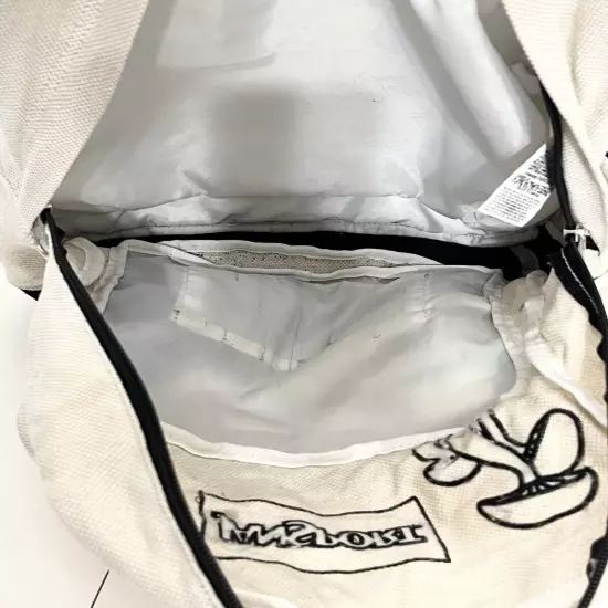 Jansport Backpack Epic Icons Off White Canvas Alien Mustang Mushrooms Flaw