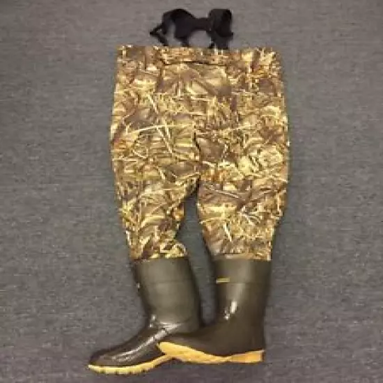 NEW Kobuk Men's Max-4 Camo Breathable Hunting Wader Lug Boots Size 12 Stout