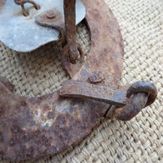 VINTAGE ANTIQUE SMALL WROUGHT IRON MOUSE RAT TRAP BLACKSMITH HAND FORGED