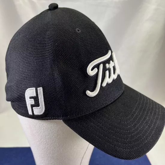 Titleist FJ Footjoy Pro V1 Golf Hat Cap Fitted Mesh Stretch fit Black OSFA