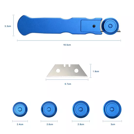 Blank Holder Vinyl Cutter Knife, Car Door Sticker Gap Cutting Tool Metal Blades