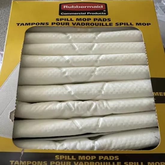 10 count Rubbermaid 2066462 Spill Mop HEAD Pads HOLDS 32 OZ SPILL DRIP CLEAN UP