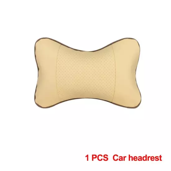 Car Neck Pillows Both Side Pu Leather 1pcs Pack Headrest For Head Pain Relief Fi