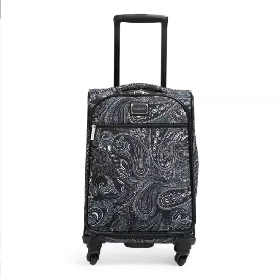 Vera Bradley 22" Spinner Suitcase Luggage Stellar Paisley Black White FREE GIFT