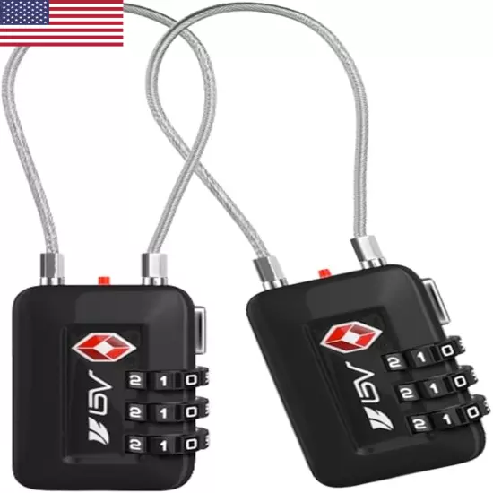 TSA Approved Luggage Travel Lock, Set-Your-Own Combination Lock for School Gym