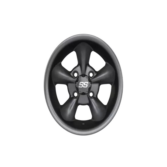 Set of 4 GTW 12" Godfather Matte Gray Golf Cart Wheels on 19" Street Tires