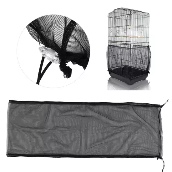 Bird Cage Cover Universal Birdcage Polyester Mesh Cover Catcher Parrots